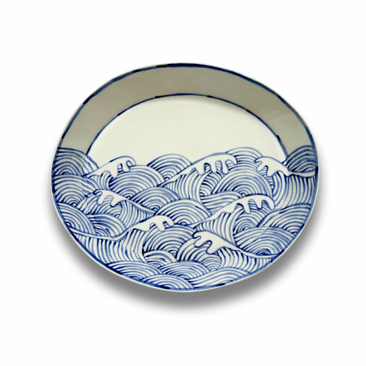 Oval Crashing Waves Platter