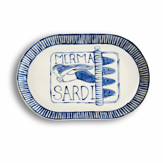 Large Mermaid Sardine Plate