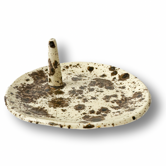 Brown Speckled Ring Dish